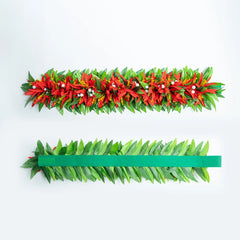 Artificial Maile Leaf Spider Lily Flowers Tropical Haku Head Lei Po'o Hawaii Crown Handcrafted Gifts Hula Dancing Performace