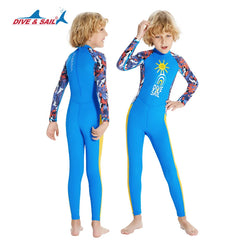 Kids Full Body Swimsuit Stinger Suit UV Protection UPF50+ Rash Guard One-piece Bodysuit Sunsuit Beachwear Rashguards Long Sleeve