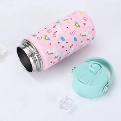 Cartoon Handheld Water Bottle,Fashion Leak-Proof Vacuum Cup,Stainless Steel Insulated Water Bottle for Children Daily Use
