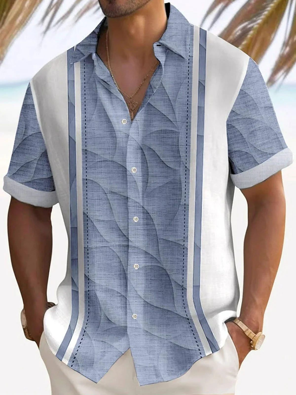 Men's Shirt 2024 Flower Pattern Short Sleeve Polo Neck Shirt Summer New Comfortable Fabric Hawaiian Shirt Plus Size XS-5XL