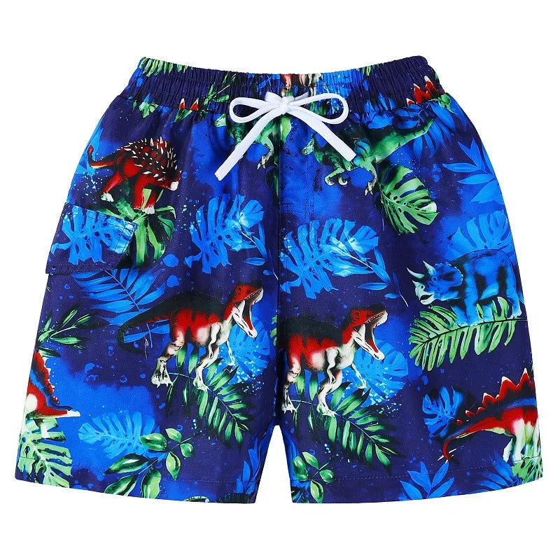 BAOHULU Kids Swim Shorts Cute Swimsuit Swimming Trunks Quick Dry Summer Swimwear Boys Beach Shorts Surf Board Male Clothing Pant