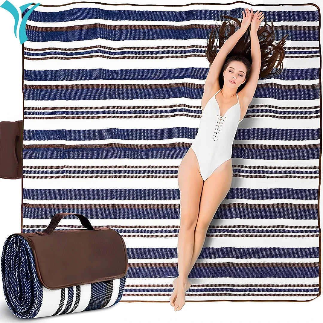 ZHUOHUA Waterproof Foldable Outdoor, Extra Large Picnic Blankets,Fashion Handy Tote,Beach Mat for Spring Summer Campingnkets