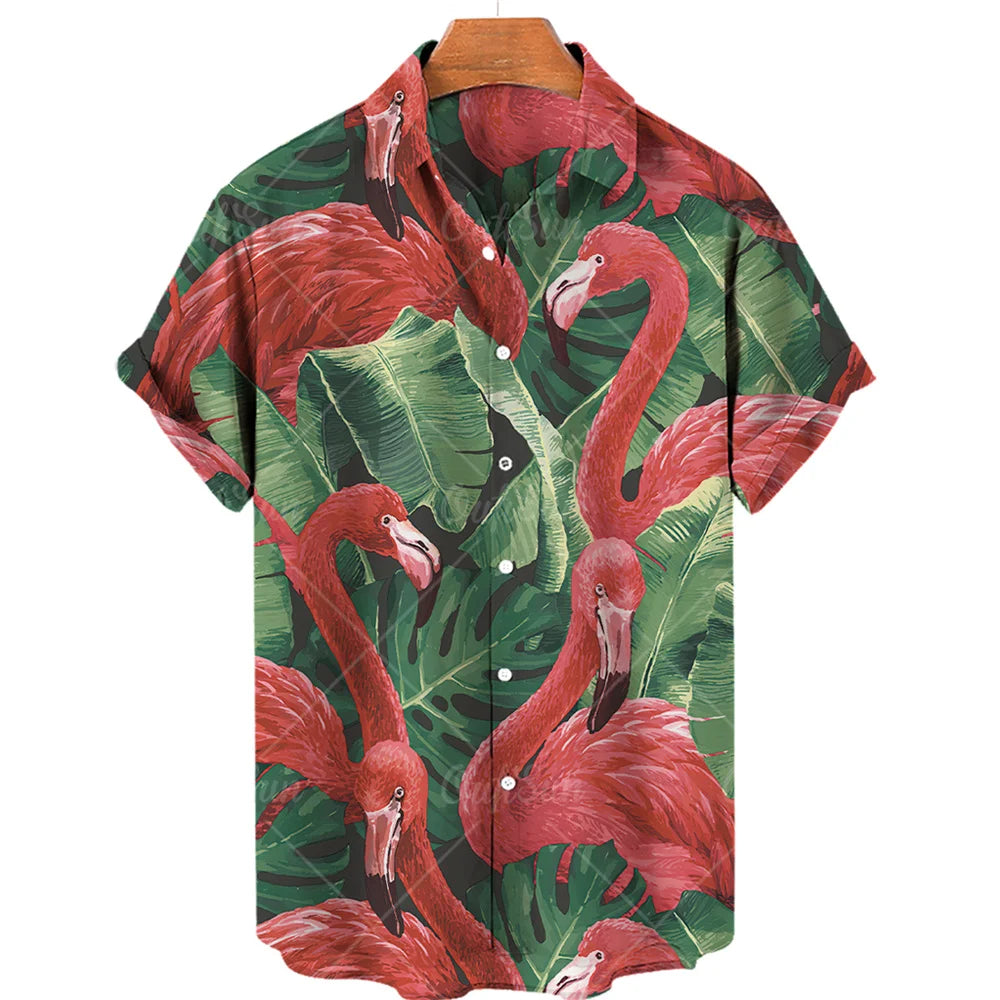 Men's Casual 3D Printed Summer Clothing, Hawaiian Short-Sleeved High-Quality Three-Dimensional Shirt
