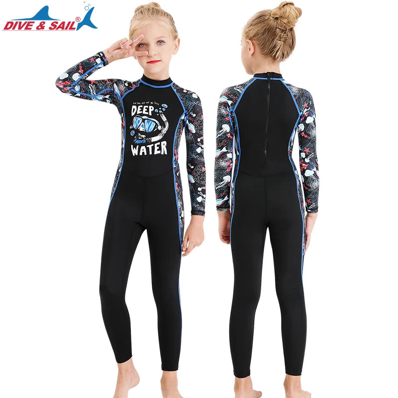 Boys/Girls UV Protection UPF50+ Swimwear Full Body Stinger Swimsuit Chlorine Resistant Bathing Suit One-piece Rash Guard
