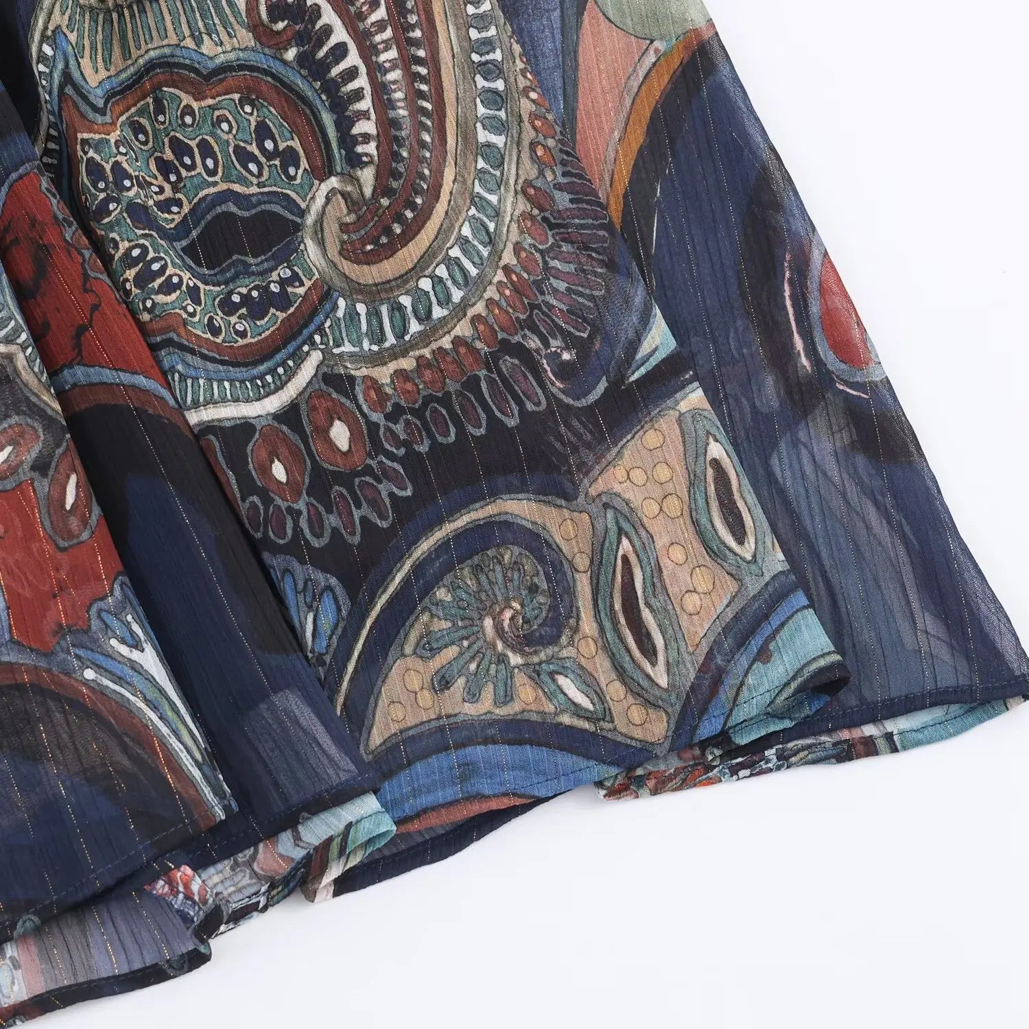 Summer New Skirts Women's 2026 New Fashion Retro Print High Waist Skirts Chic Summer Travel Joker Holiday Women's Skirts