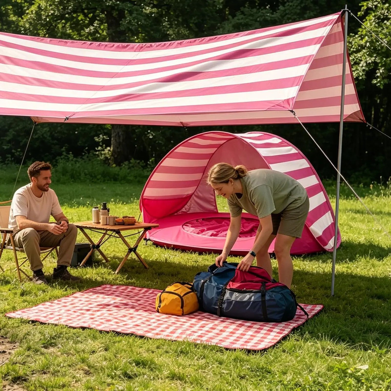 Beach Tent For Kids UV Protection Foldable With Mini Pool Outdoor Shade Tent For Vacation Traveling Camping Picnic Outdoor