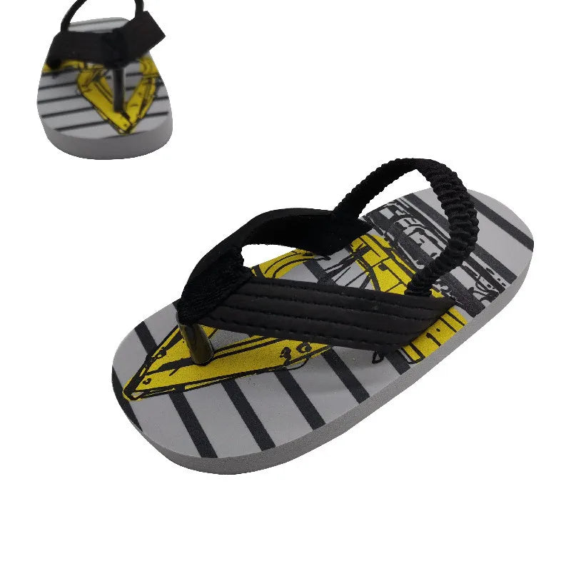 Toddler Flip Flops Shoes Little Kid Sandals with Back Strap Boys Girls Water Shoes for Beach and Pool