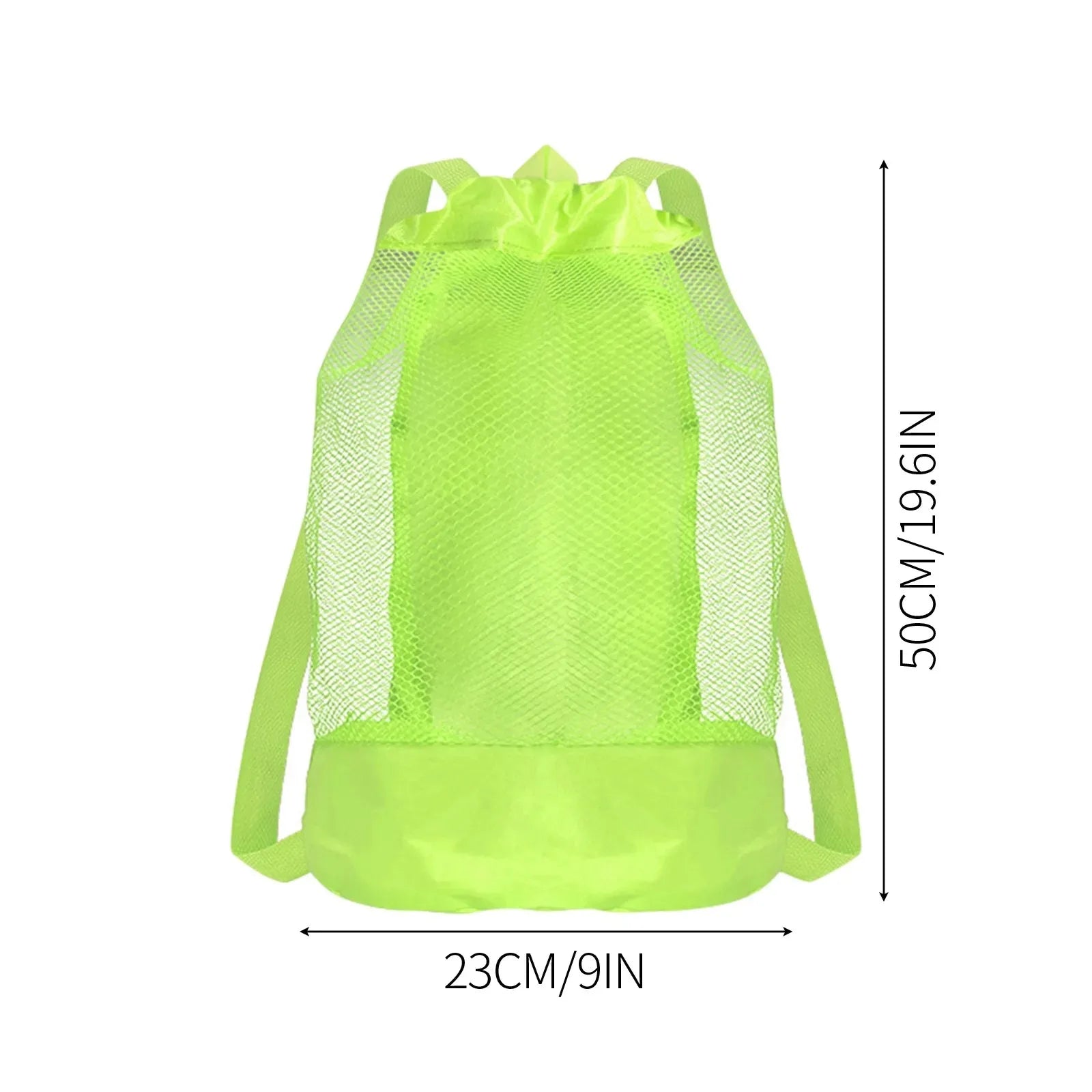 Extra-Large Sand-Resistant Drawstring Beach Backpack - Kids Pool Toys Storage Bag for Shell Collecting, Travel & Fitness
