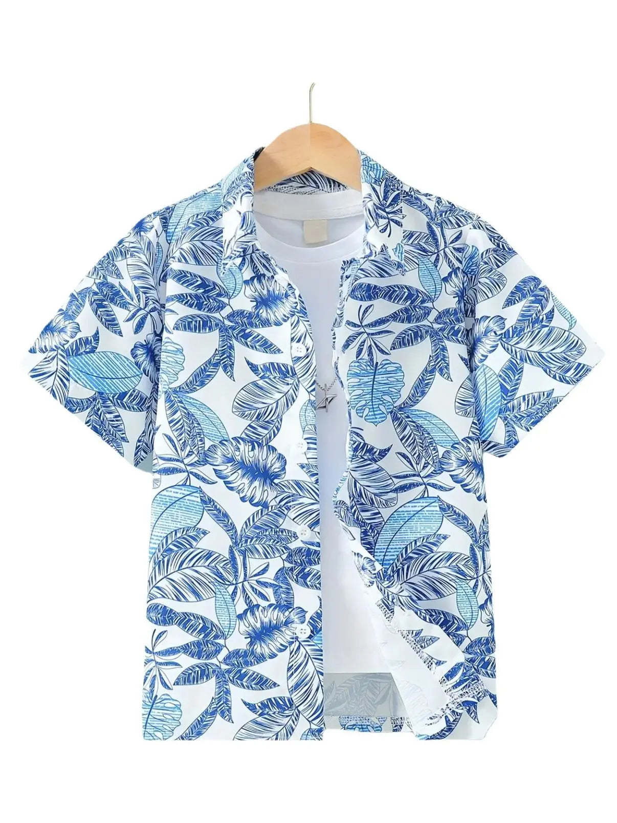 Children Blouse Hawaiian Shirt Boy Hawaii T-Shirt Short Sleeve Tops Summer Casual Lapel Tees Children's Shirt Kids Girls Clothes