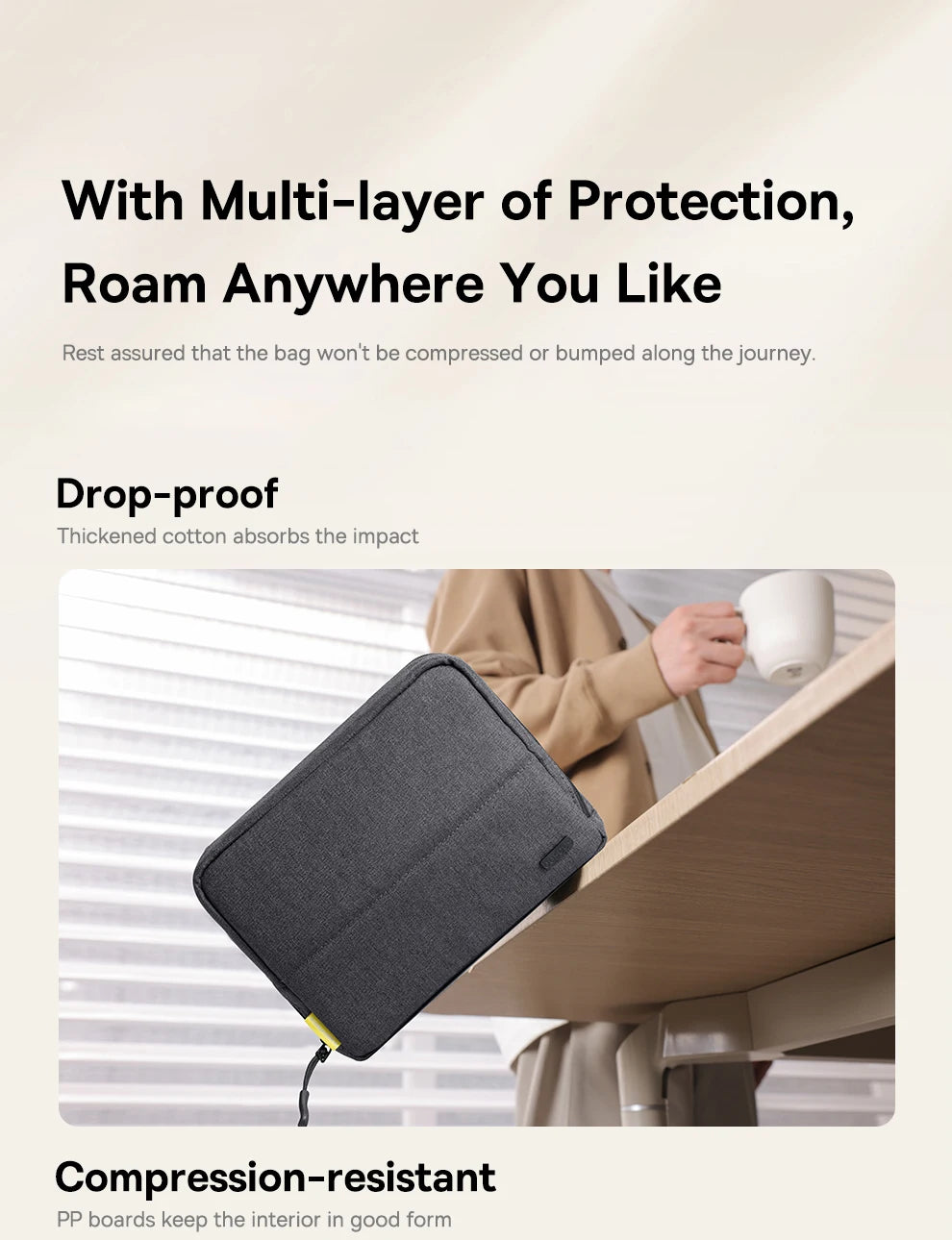 Baseus Phone Storage Bag for iPhone 17 Samsung Waterproof Digital Electronic Organizer Portable Power Bank Charger Camera Bag