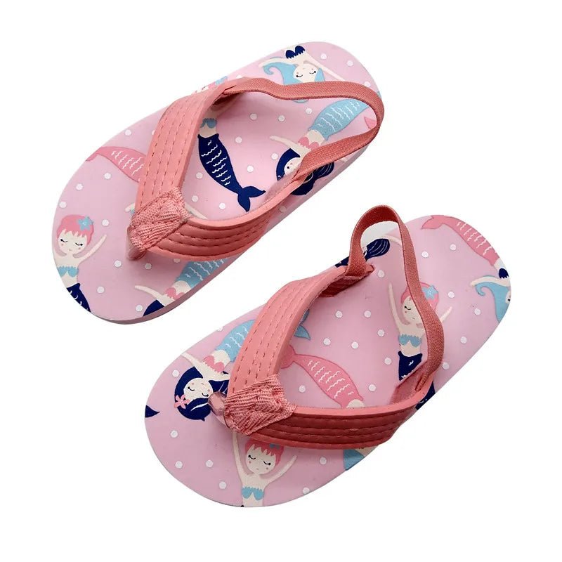 Summer Boys Girls Sandals Casual Children Kids Shoes Rubber Breathable Soft Open Toe Beach Sandals Cute Flip Flops Shoes Sandals