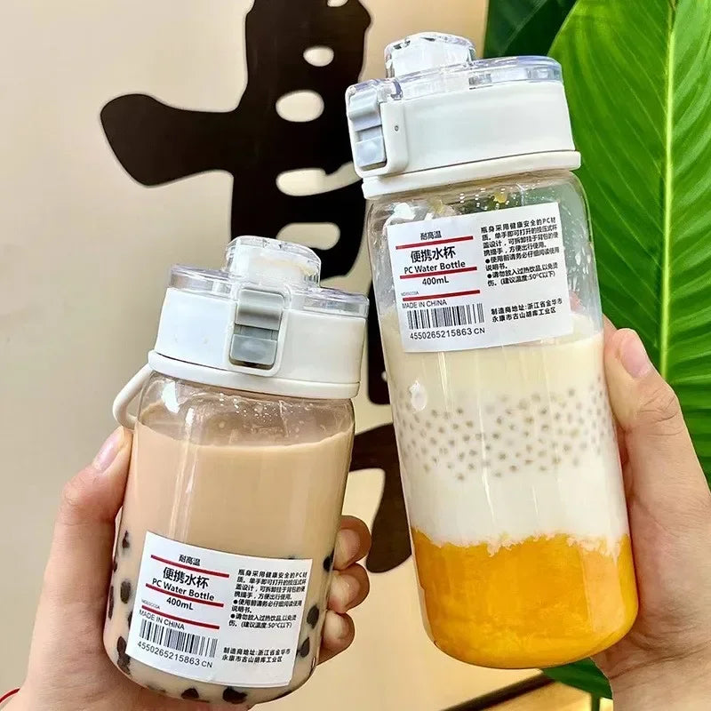 350/550ml Travel Plastic Clear Drinking Bottle Sports Water Bottle Drinking Cup Leakproof for Outdoor Camping