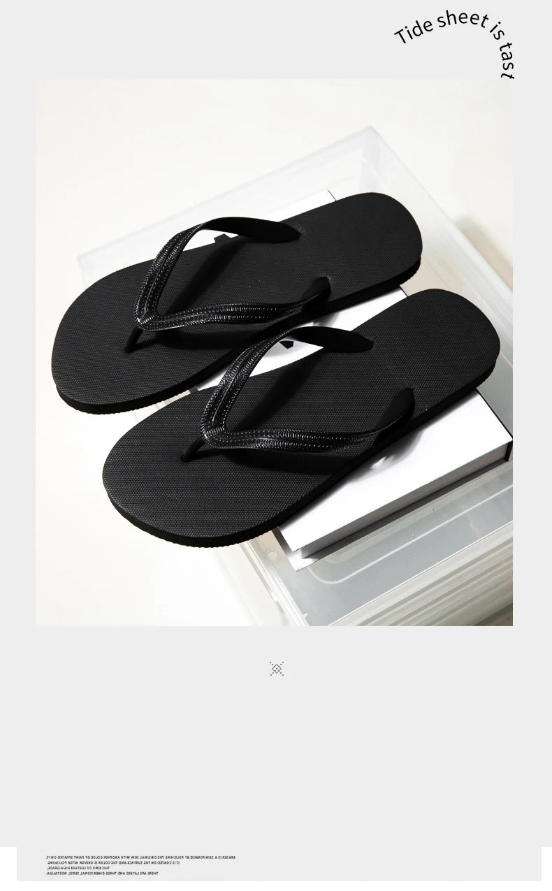 High Quality Men's Flip Flops Summer Light Beach Slippers Fashion Non-slip Casual Male Sandals Outdoor Black Flip Flop Sandals