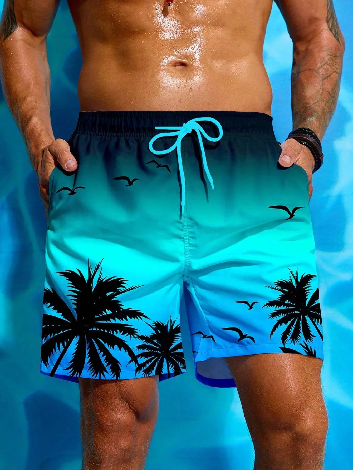 3D Print Sport Quick-dry Breathable Men Summer Hawaiian Vacation Outdoor Street Casual Fashion Beach Short Pants Swimming Trunk