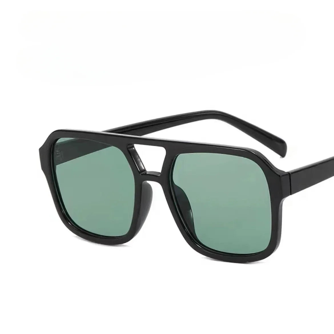 Square Big Frame Sunglasses for Men and Women Lightweight Frame Black Yellow Sun Glasses with UV Protection
