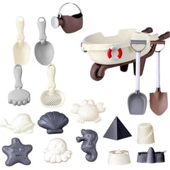 Kids Beach Toy Set: Sand & Water Play Kit with Bucket Hourglass Shovel & Rake Outdoor Summer Garden Toys for Toddlers