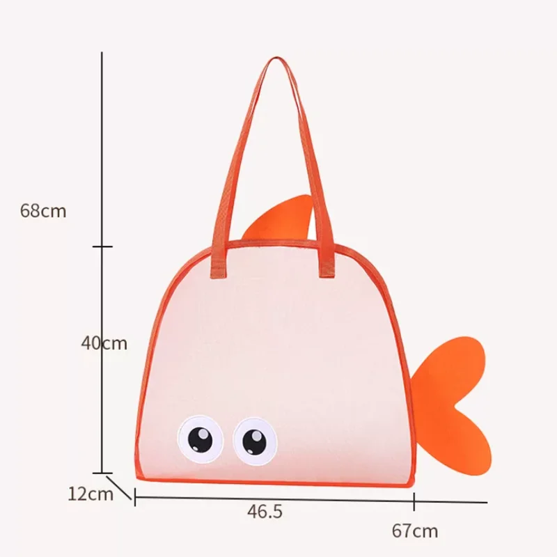 Cute Large Capacity Storage Bag Portable Foldable Mesh Sand Digging Toy Organizer Pouch for Beach Travel Outdoor Sports