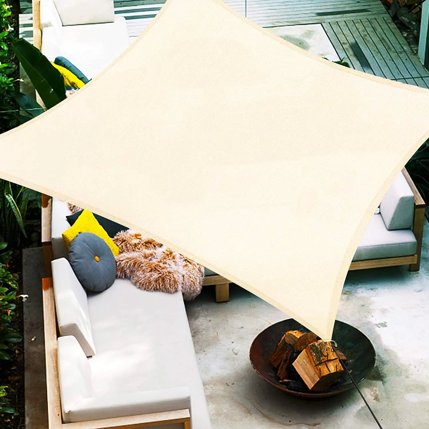 420D Waterproof Square Rectangular Shade sail, Outdoor Garden Swimming Pool Awning, Camping Hiking Sun shelter