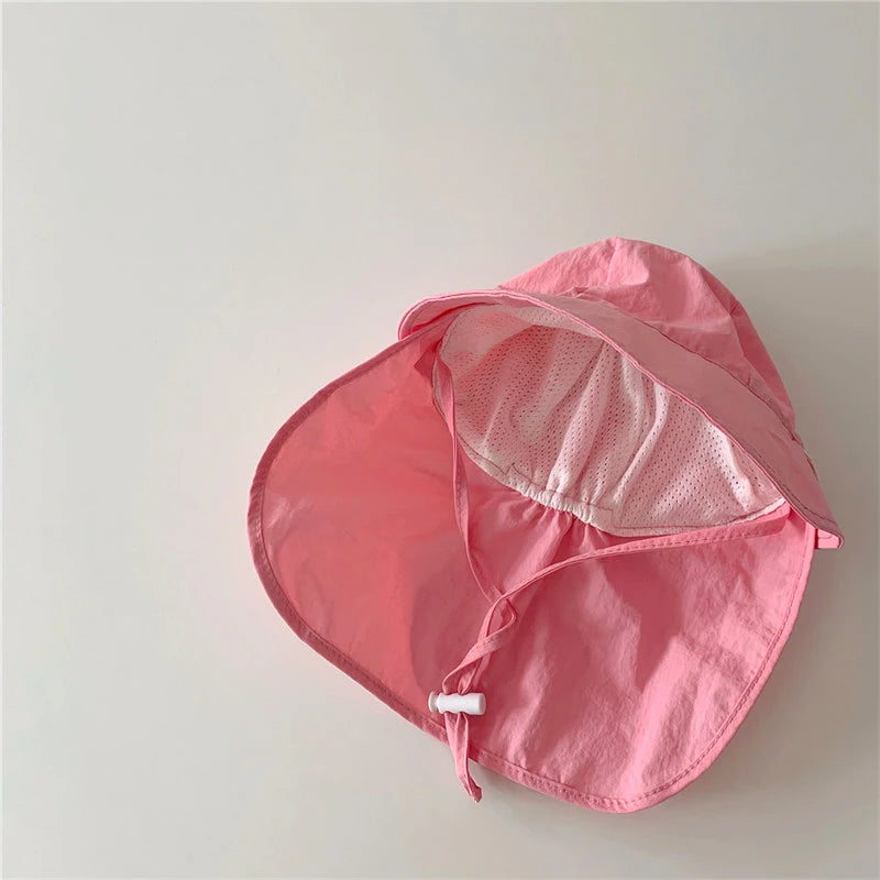 Quick-drying Baby Sun Hat Outdoor Wide Brim Beach Bucket Hat Summer UV Protection Kids Boys Girls Sunscreen Caps