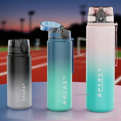 500ML/650ML/750ML/1000ML Sports Water Bottle Motivational Leak Proof Portable Reusable Plastic Cups Outdoor Travel Gym Jugs