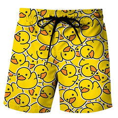 Funny Pig Graphic Beach Shorts for Men 3D Print Duck Board Shorts Sports Gym Swim Trunks Swimsuit homme Cool Ice Shorts Pants