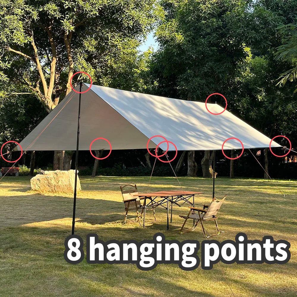 Waterproof Sun Tent Camping Tarpaulin Outdoor Sun Shade Awning Garden Beach Sun Shelter Ultra Light Resistant Durable Waterproof
