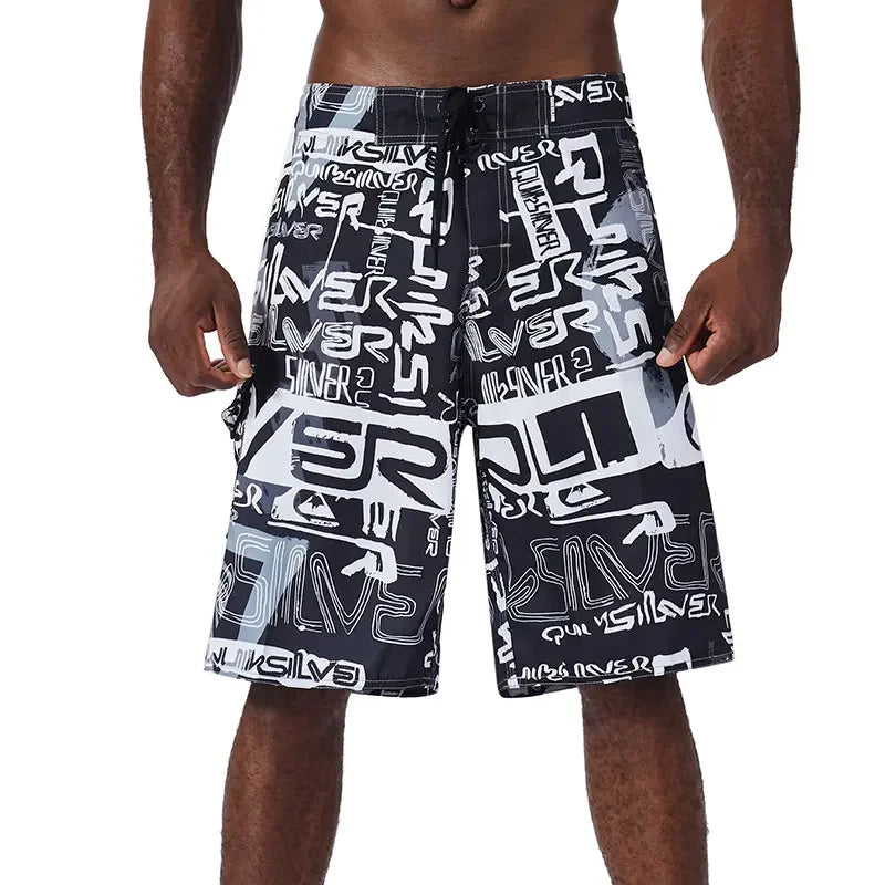 New Printed Men's Swimming Shorts Surfing Beach Pants Running Shorts Bermuda Plate Pants Casual Fitness Pants Swimwear