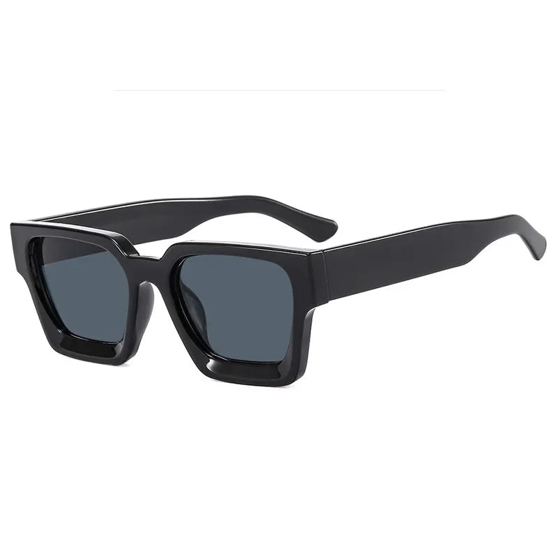 Unisex Square Vintage Sunglasses, UV400 Protection Retro Punk Style Fashion Shades, Designer Eyewear for Men & Women Driving, Outdoor & Daily Wear