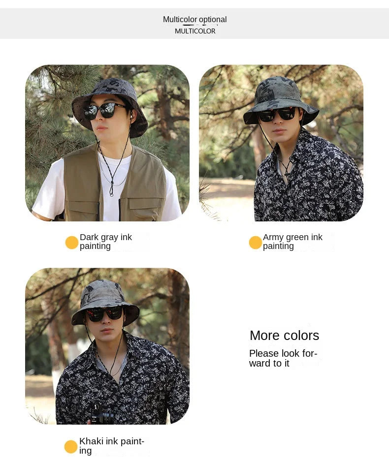 60-65cm Xxl Big Head Hat Men Summer Outdoor Jungle Fisherman Cap Lightweight Sunscreen quick-drying Sun Hats  Hot