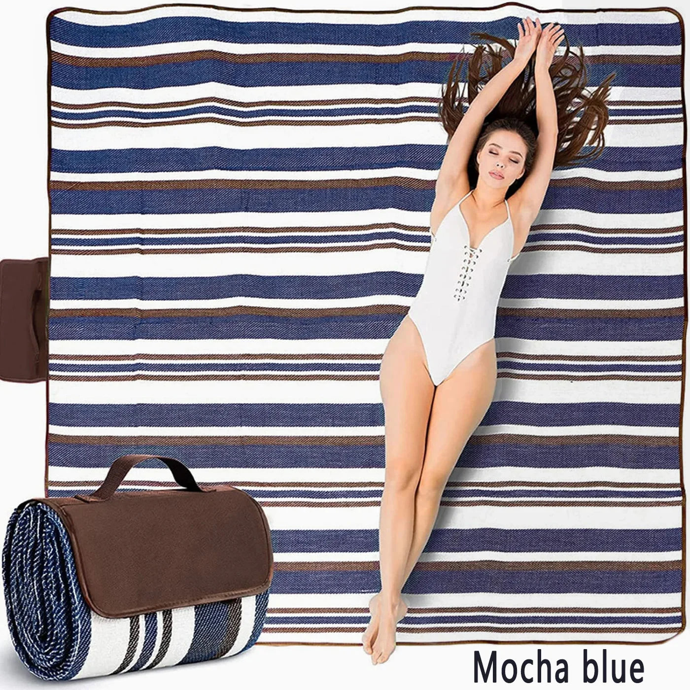 ZHUOHUA Waterproof Foldable Outdoor, Extra Large Picnic Blankets,Fashion Handy Tote,Beach Mat for Spring Summer Campingnkets