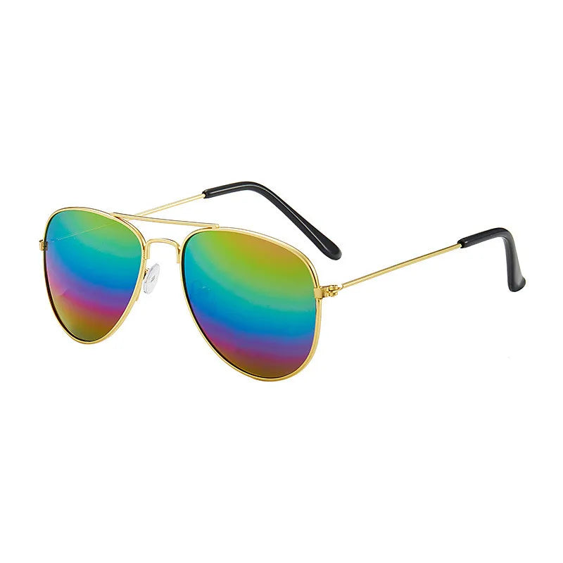 New vintage Sunglasses new fashion baby kids boy girl Pilot sunglasses metal frame goggles glasses for kids children