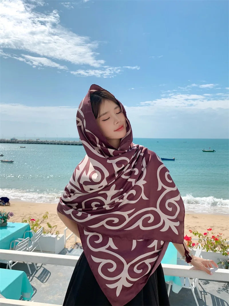 20 Styles 90x180cm Cotton Linen Summer Beach Dress Bikini Cover-ups Sarong Wrap Scarf Women Brazilian Swimsuit Bathing Cover Up