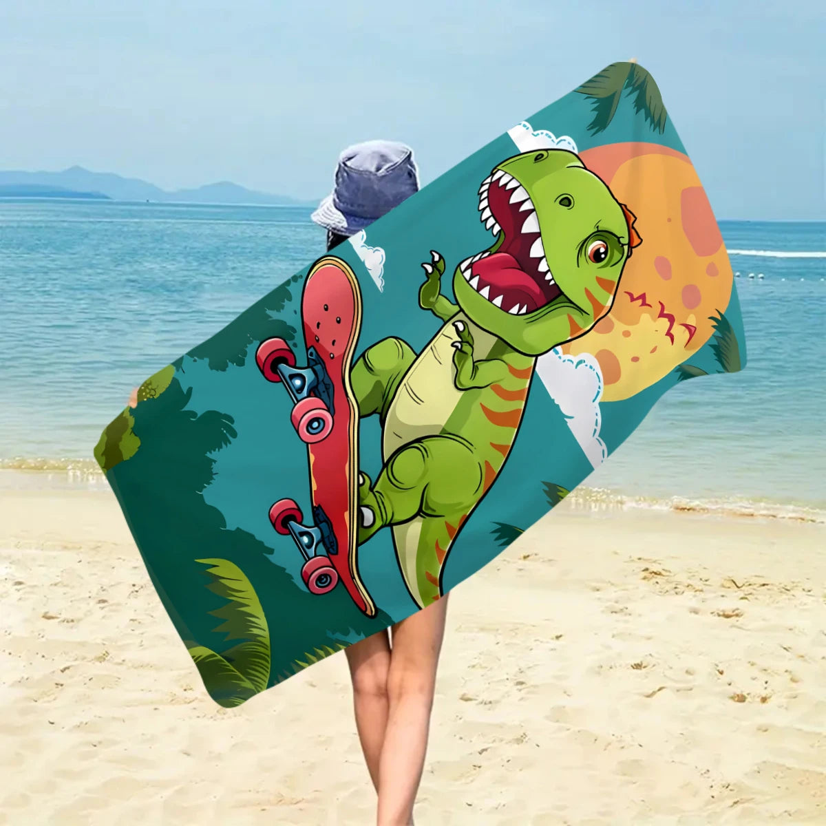 1pc Dolphin Octopus Animal Large Beach Towel, Quick drying Water absorbing Beach Towel, Swimming, Vacation, Camping Beach Towel