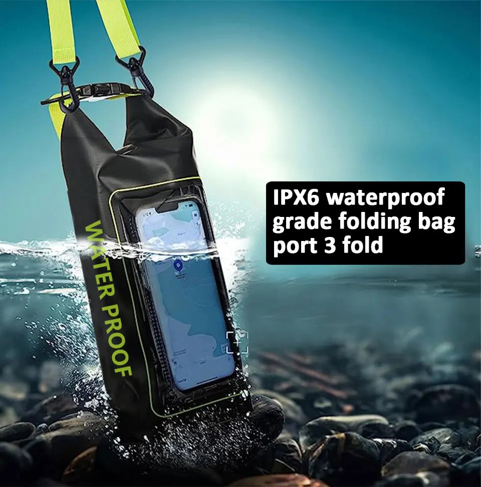 2L/5L Waterproof Dry Bag Touch Screen Swimming Waterproof PVC Bag Rafting Floating Outdoor Sport Bag Surfboard Kayak Storage Bag