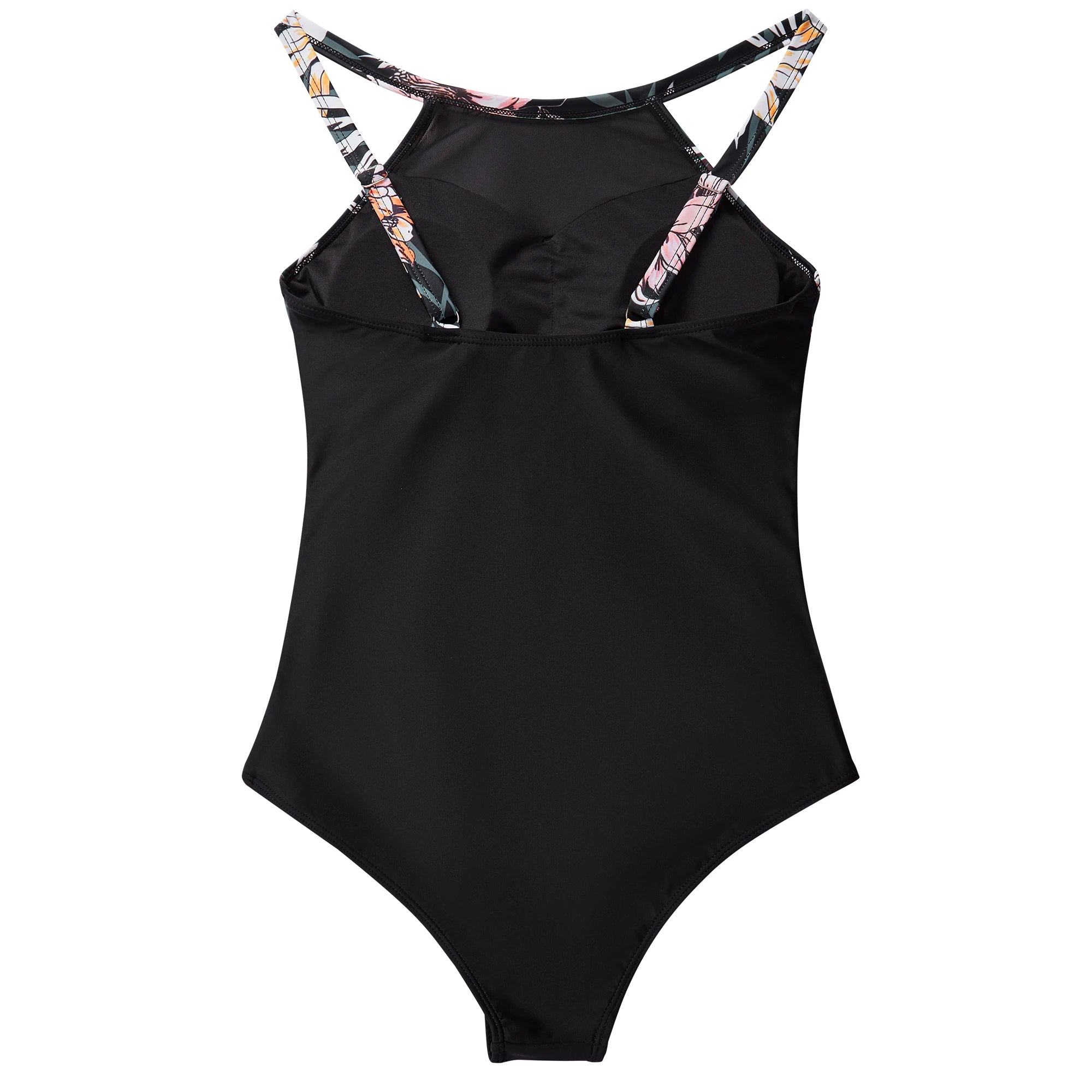 Plus Size One Piece Swimsuits Women Hollow Out Swimwear For Women Mesh Solid Push Up Padded XL Size Bathing Suits Female