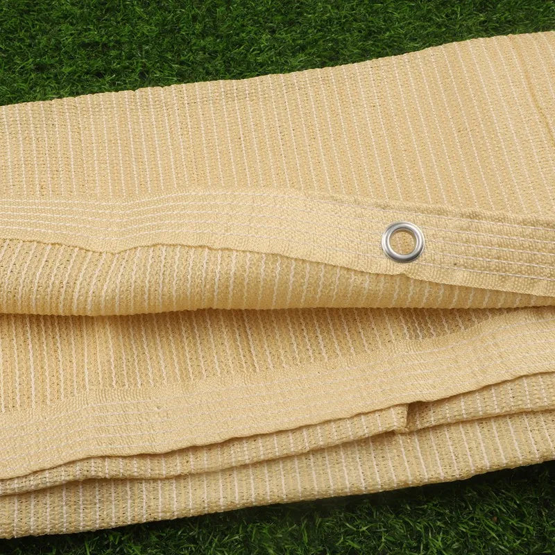 85~90% Shading Beige Virgin HDPE Sunshade Net Balcony Screen Outdoor Anti-UV Sunscreen Fabric Camping Sun Shade Net