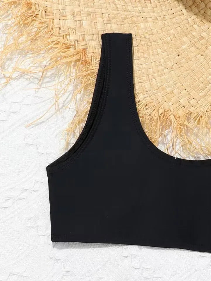 Sporty Bikinis 2026 Girls Swimsuit Kids Swimwear Black Children's Bathers Bathing Swimming Swim Suit Beachwear