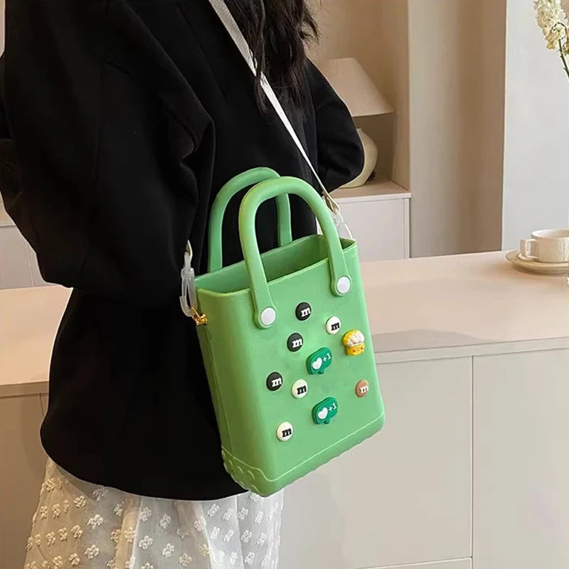 Beach Tote Bag Picnic Storage Baske Summer Women Travel Handbags Fashion Shopping Bag Rubber EVA Waterproof Beach Bag Purse