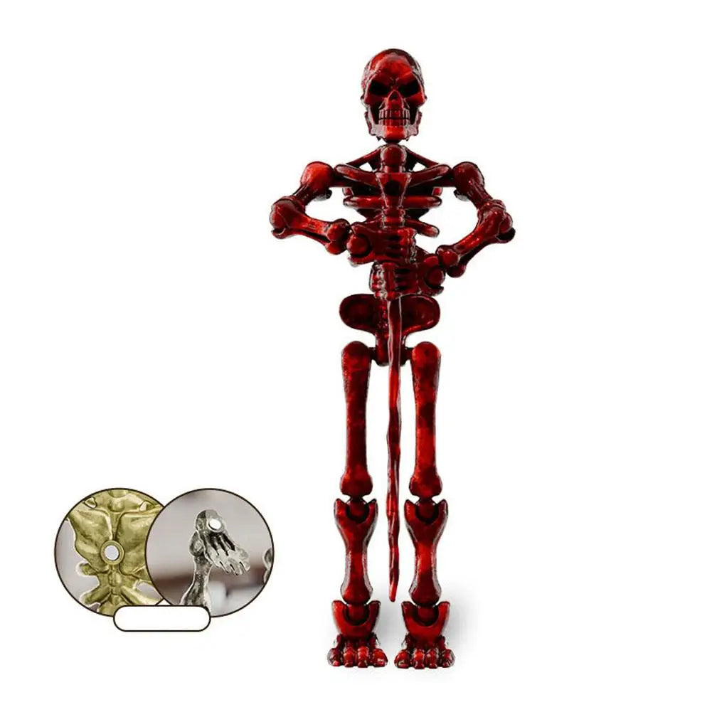 Halloween Magnetic Middle Ages Skeleton Posable Skeleton Human Shape Bones Halloween Haunted House Horror Props Skeleton Doll