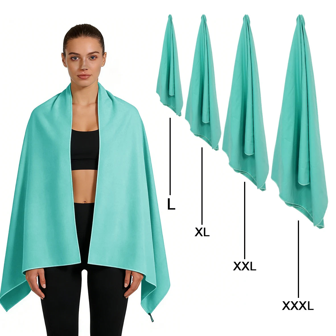 Microfiber Workout Towels For GYM Sweat Quick Dry Sports Towel for Yoga, Running, Camping, Beach, Swimming Pool& More