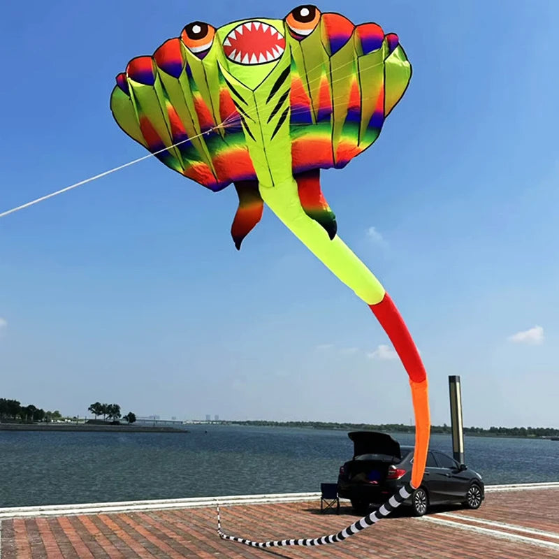 12.5M 3D Soft Ray Kite 9 Air Inlet Inflatable Large Animal Beach Professional Kites Easy To Fly Anti Tear Packaging Bag Cometas