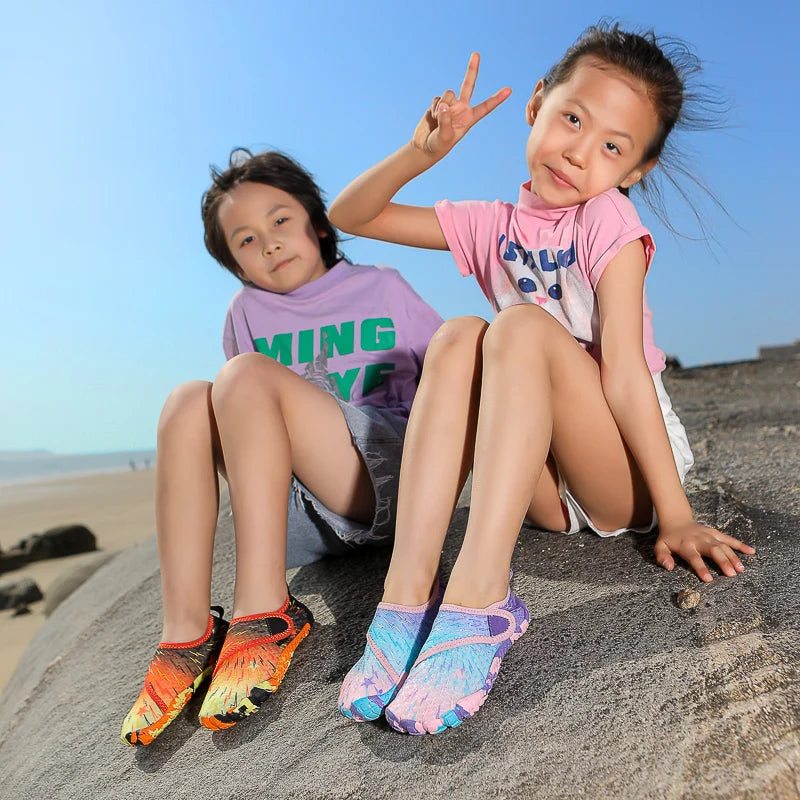 Kids Barefoot Beach Shoes Adults Aqua Shoes Gym Outdoor Training Footwear Unisex Quick-Drying Breathable Sneakers Size 27-36