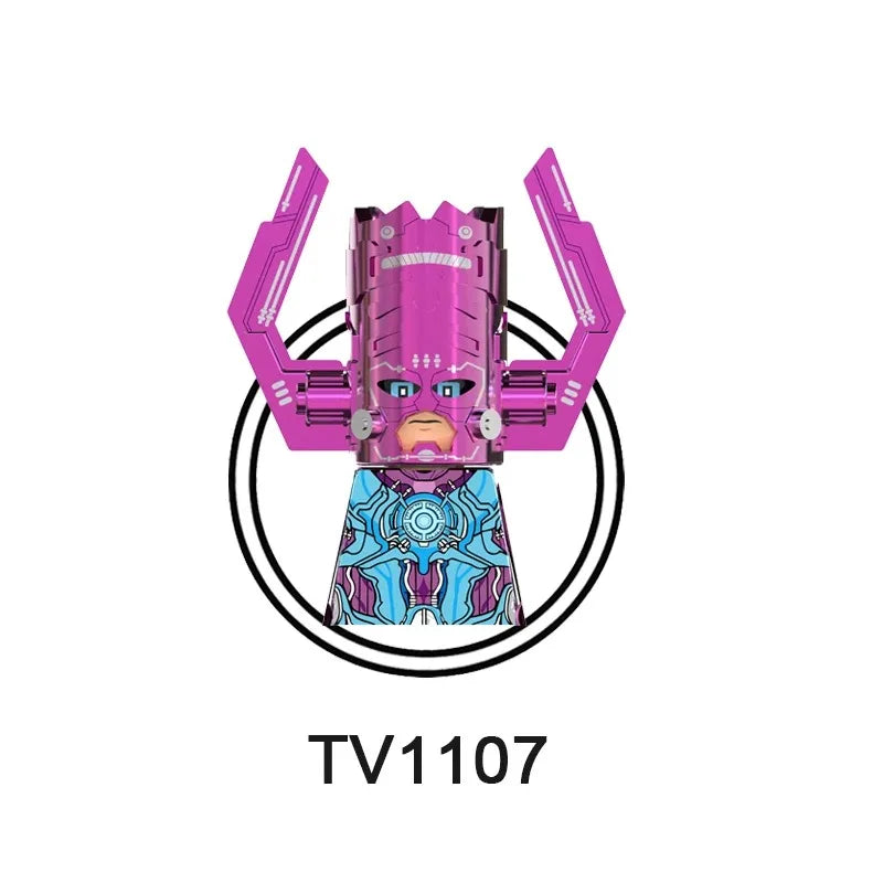 Blind Box Mini Building Blocks TV6205 Figures Big Goblin Spiderman Iron Man Venom Captain Hawk Deadpool Armor Christmas Gift Toy