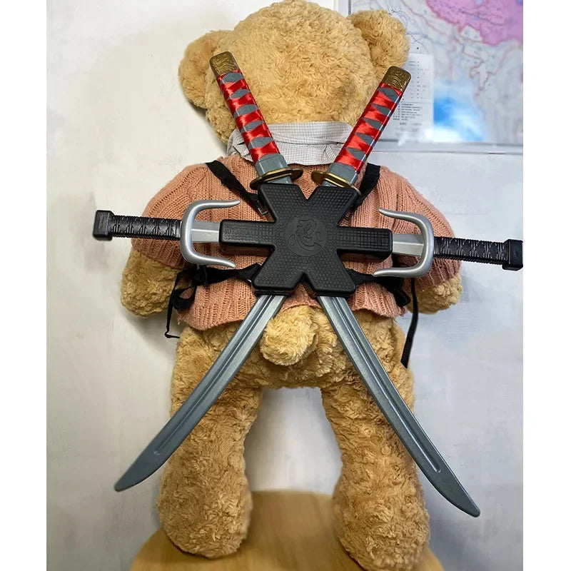 1: 1 Ninja Set Halloween Children's Japanese Samurai Cosplay Toys Knife Set Dart Toy Model Gifts Collection Bizarre Toys