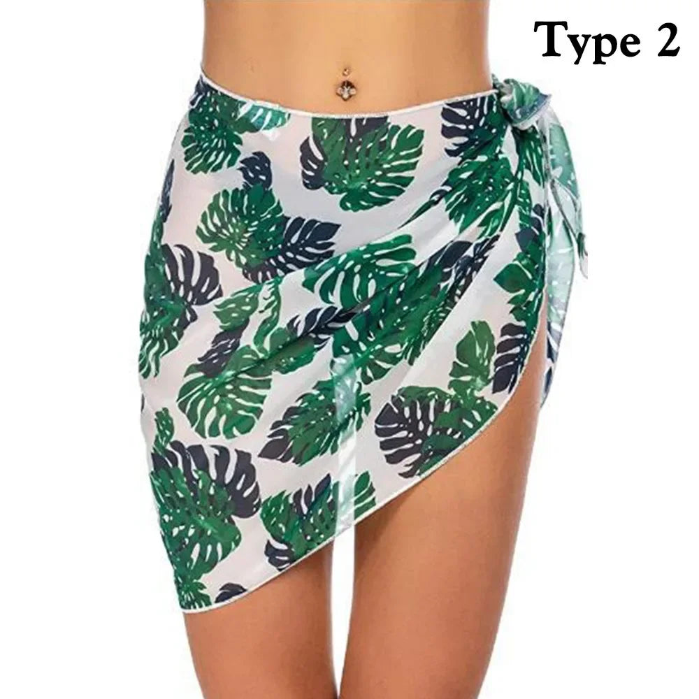Chiffon Womens Sarongs Wrap Skirt Coverups Wrap Sheer Chiffon Swimsuit Scarf Cover Short Sarongs Beach Short Cover Beach Bikini