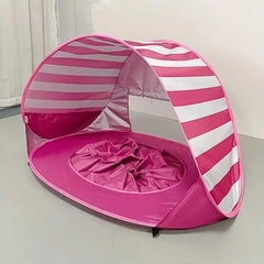 Beach Tent For Kids UV Protection Foldable With Mini Pool Outdoor Shade Tent For Vacation Traveling Camping Picnic Outdoor