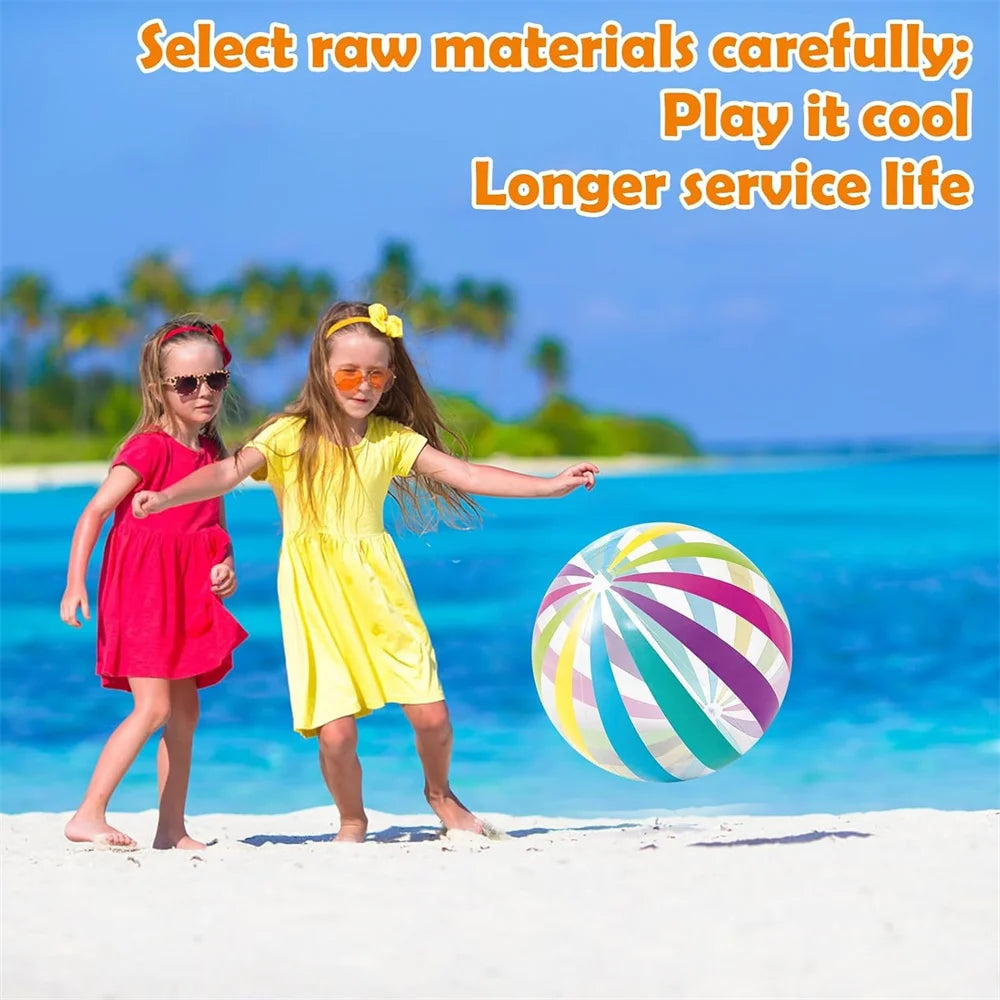 40CM Inflatable Beach Ball - Jumbo Colorful Pool Toys for Swimming Water Play & Summer Parties - Outdoor Beach Games Party Favor