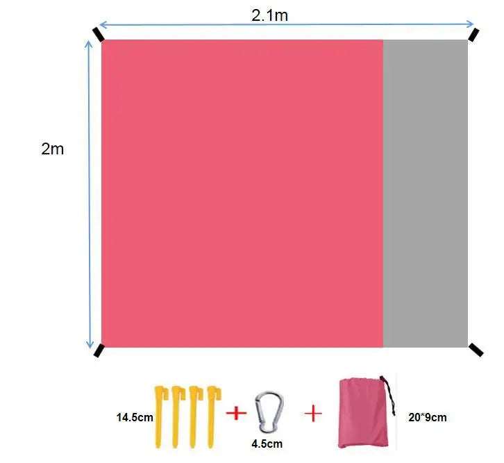 Beach Blanket Super Large 79 x 83 Inch Sandproof Waterproof Soft Comfortable Material Light Weight Portable for Beach Outdoor