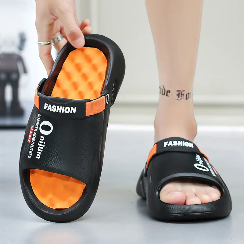 Men Slippers New Summer EVA Soft-soled Platform Slides Sandals Indoor Outdoor Walking Beach Shoes Flip Flops Mens Shoes