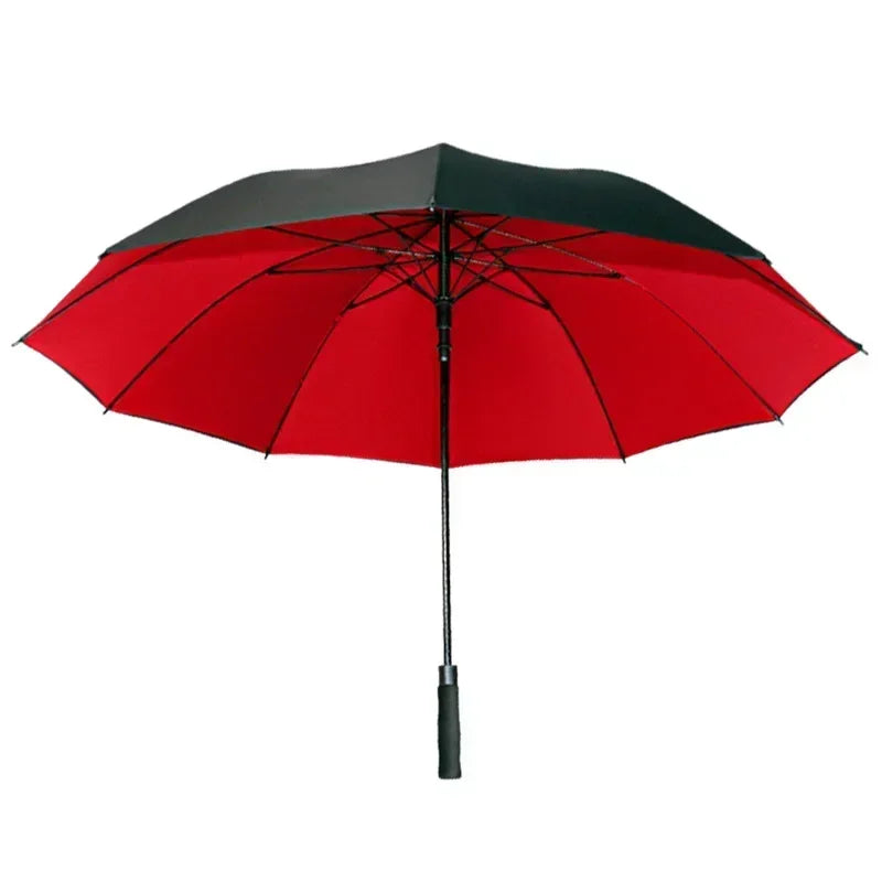 185CM Large Golf Umbrella Male Manual Long Handle Resistant UV Protection Parasol Shade Travel Beach Umbrella Windproof Strong
